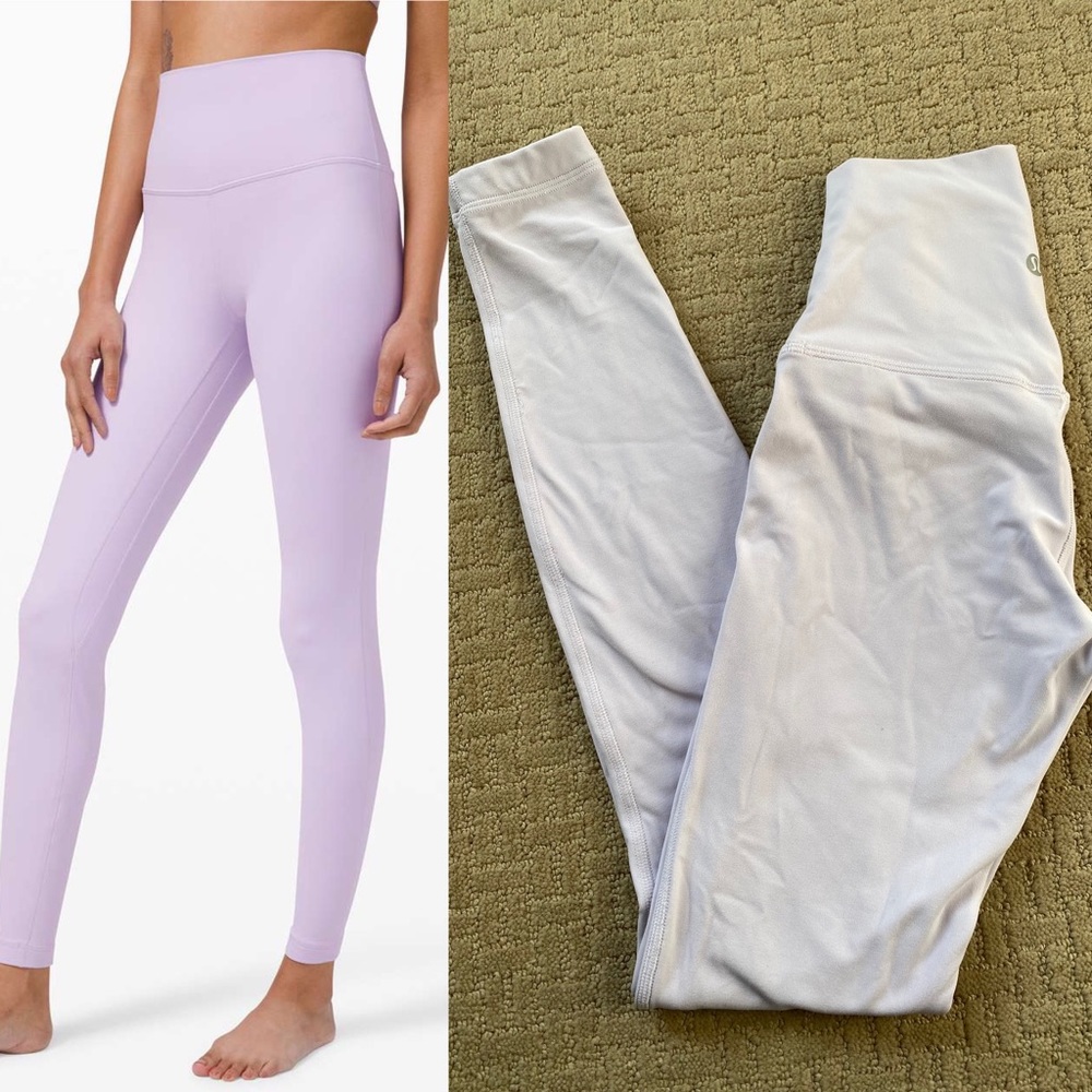 Lululemon EUC size 2 align 28" light purple double lined